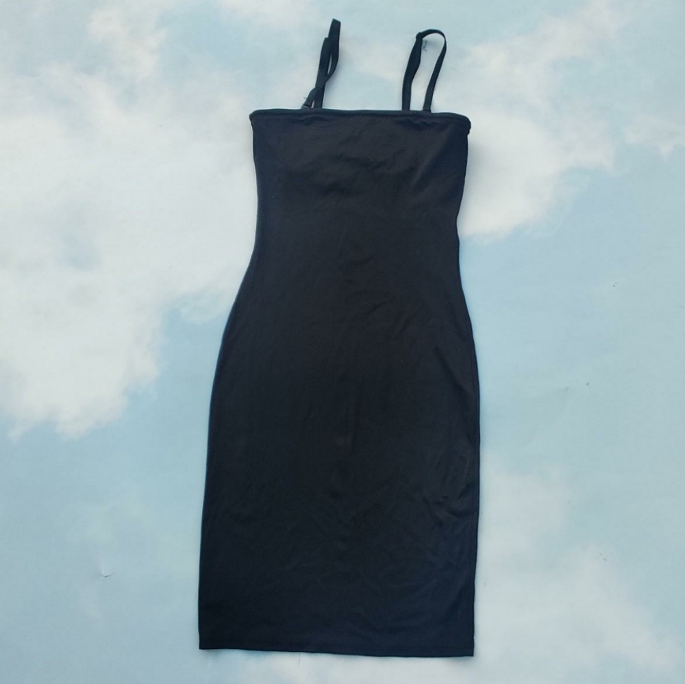 Designer Vasarette Silk Black Bodycon Dress Little Black Dress